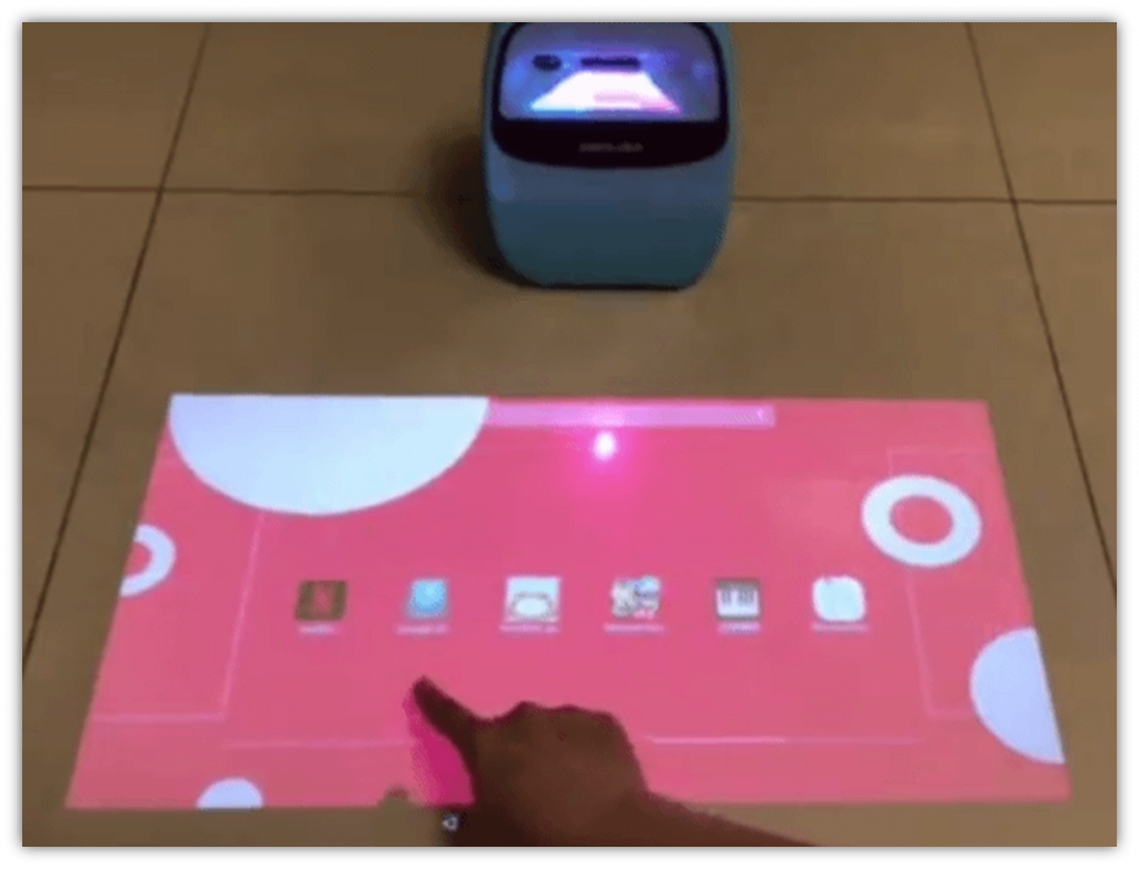 Playing mobile games with a Smart Touch Projector offers a unique experience