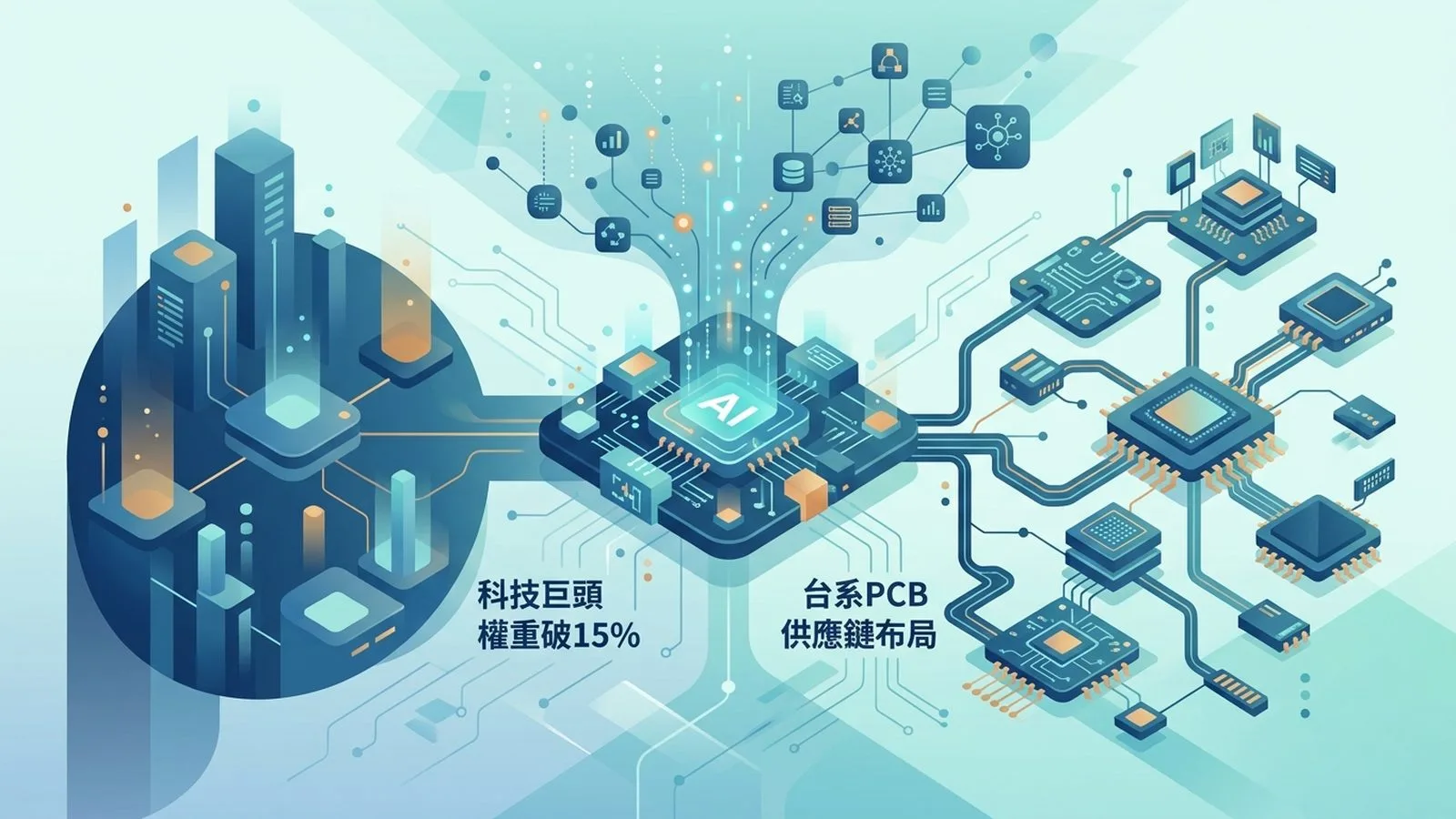AI伺服器規格升級帶動需求！科技巨頭權重破15%與台系PCB供應鏈布局